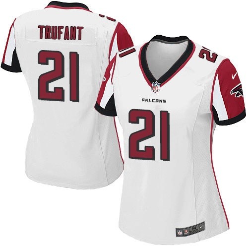 Nike Falcons #21 Desmond Trufant White Women's Stitched NFL Elite Jersey - Click Image to Close